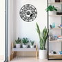 Wallity Enzoclock - S025 Reloj de pared decorativo de metal negro